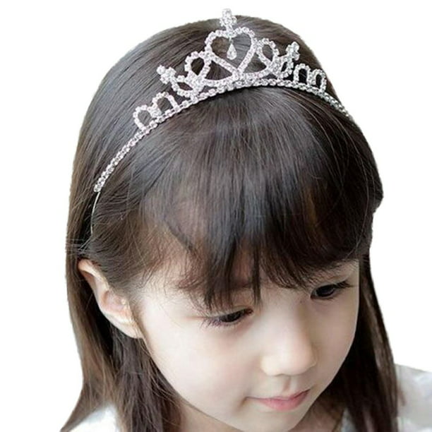 Baby Girl Lace Hairpins Swan Princess Tiaras Headdress Children Hair Clips  i 